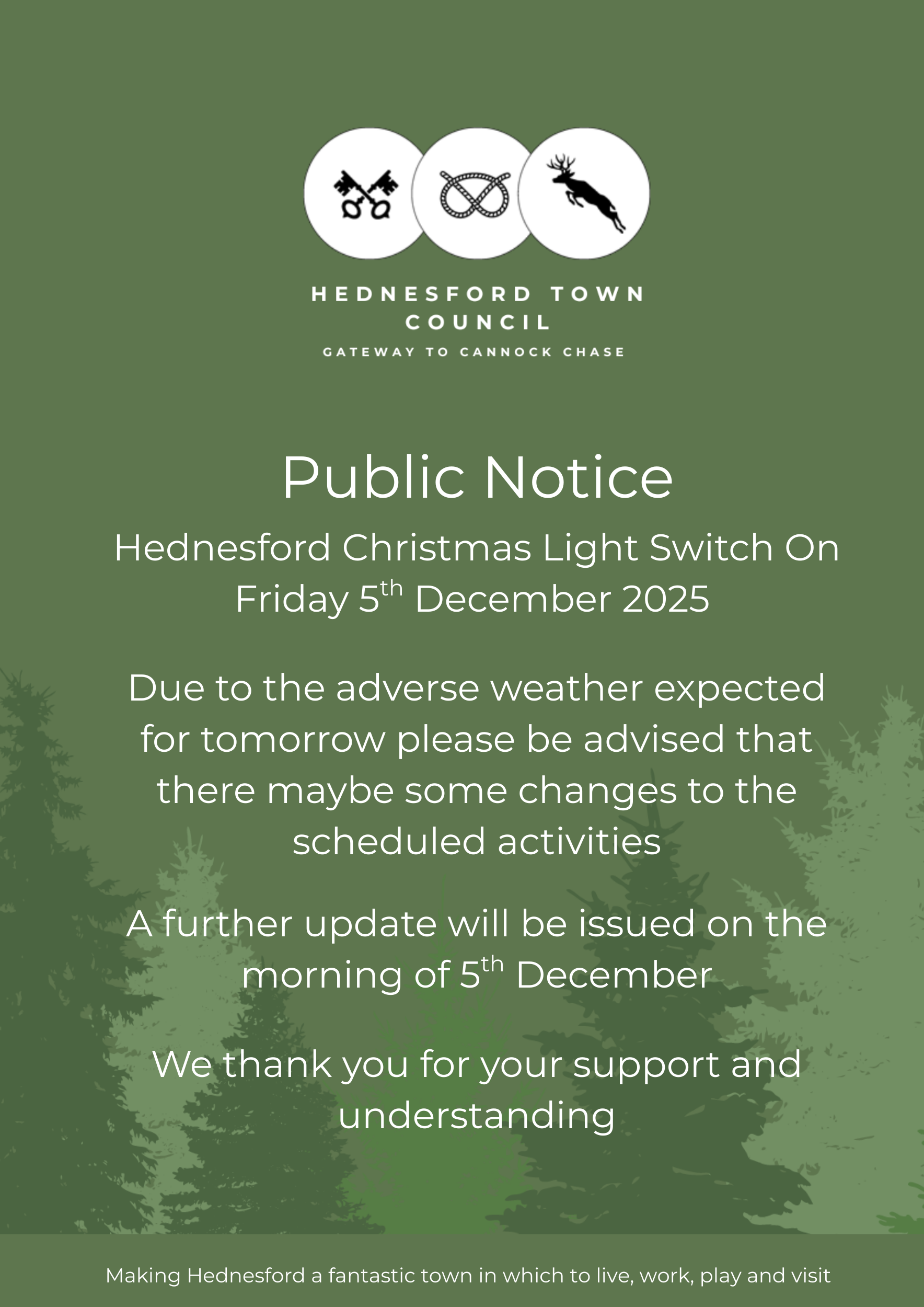 Hednesford Christmas Light Switch on Public Notice – Hednesford Town ...