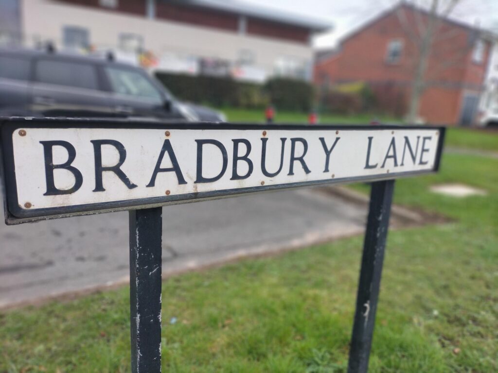 bradbury Lane street sign